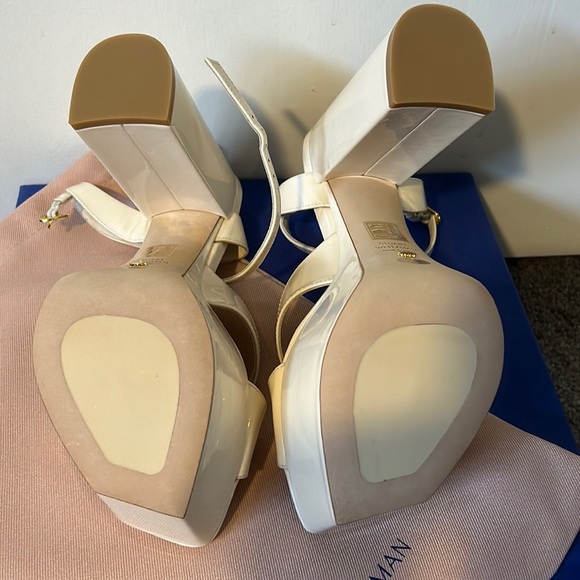 NWOT Stuart Weizmann Miami Block Heel Sandals - Picture 2 of 3